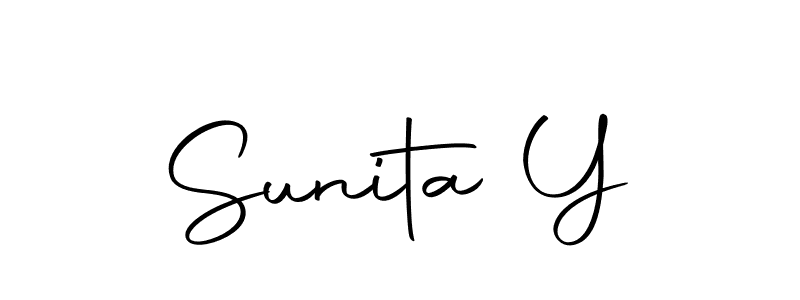 if you are searching for the best signature style for your name Sunita Y. so please give up your signature search. here we have designed multiple signature styles  using Autography-DOLnW. Sunita Y signature style 10 images and pictures png