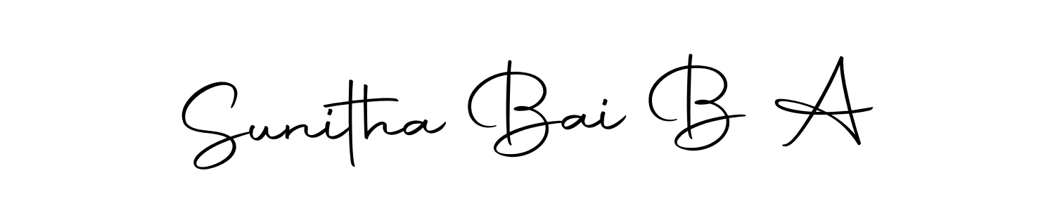 Also You can easily find your signature by using the search form. We will create Sunitha Bai B A name handwritten signature images for you free of cost using Autography-DOLnW sign style. Sunitha Bai B A signature style 10 images and pictures png