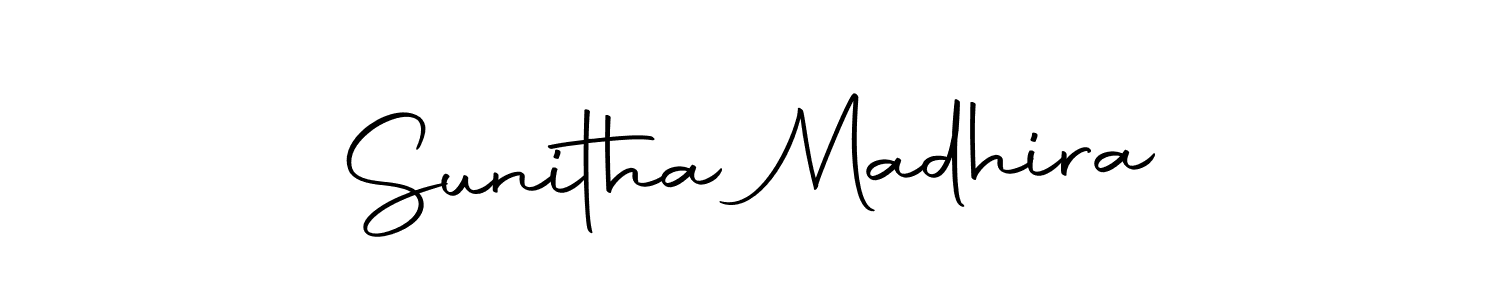 Also we have Sunitha Madhira name is the best signature style. Create professional handwritten signature collection using Autography-DOLnW autograph style. Sunitha Madhira signature style 10 images and pictures png