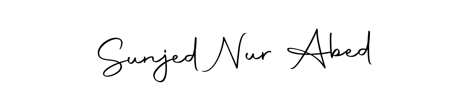 Design your own signature with our free online signature maker. With this signature software, you can create a handwritten (Autography-DOLnW) signature for name Sunjed Nur Abed. Sunjed Nur Abed signature style 10 images and pictures png