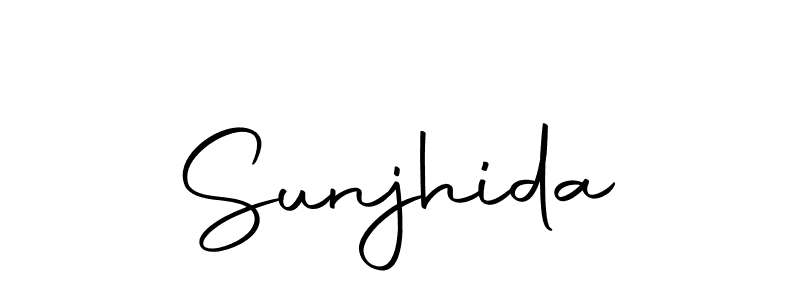 Similarly Autography-DOLnW is the best handwritten signature design. Signature creator online .You can use it as an online autograph creator for name Sunjhida. Sunjhida signature style 10 images and pictures png