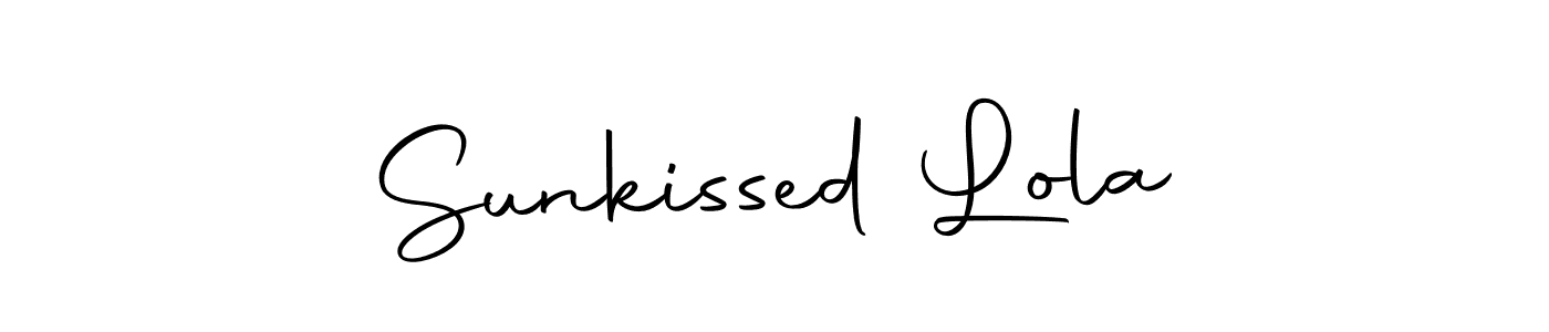 You should practise on your own different ways (Autography-DOLnW) to write your name (Sunkissed Lola) in signature. don't let someone else do it for you. Sunkissed Lola signature style 10 images and pictures png