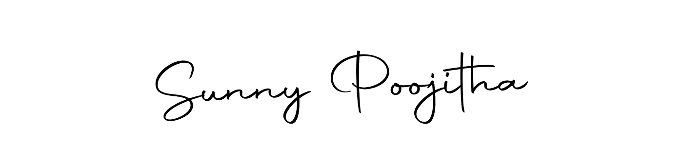Create a beautiful signature design for name Sunny Poojitha. With this signature (Autography-DOLnW) fonts, you can make a handwritten signature for free. Sunny Poojitha signature style 10 images and pictures png