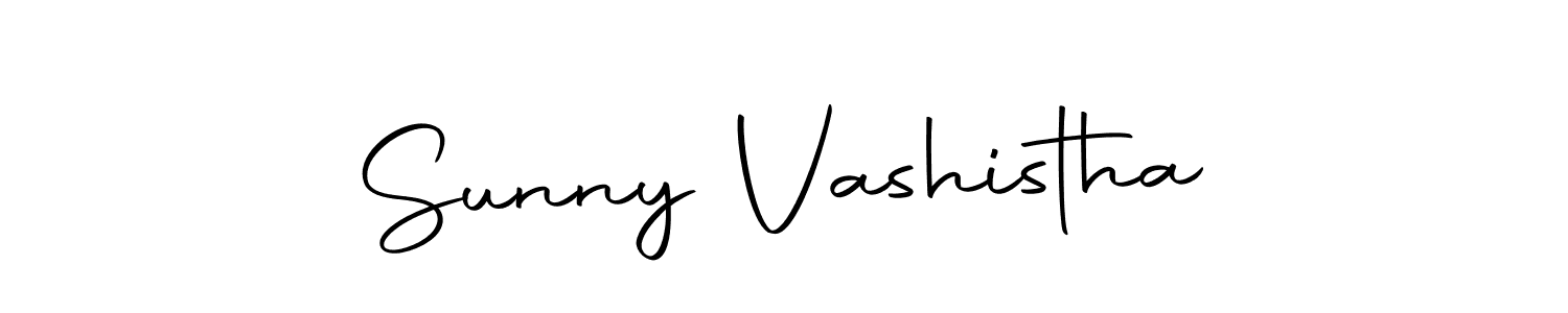 How to make Sunny Vashistha name signature. Use Autography-DOLnW style for creating short signs online. This is the latest handwritten sign. Sunny Vashistha signature style 10 images and pictures png