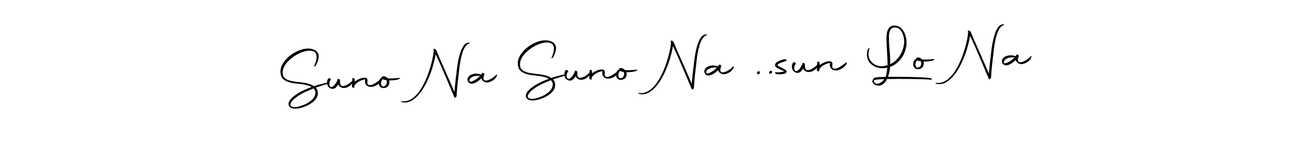 The best way (Autography-DOLnW) to make a short signature is to pick only two or three words in your name. The name Suno Na Suno Na ..sun Lo Na include a total of six letters. For converting this name. Suno Na Suno Na ..sun Lo Na signature style 10 images and pictures png