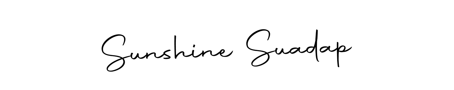 Create a beautiful signature design for name Sunshine Suadap. With this signature (Autography-DOLnW) fonts, you can make a handwritten signature for free. Sunshine Suadap signature style 10 images and pictures png
