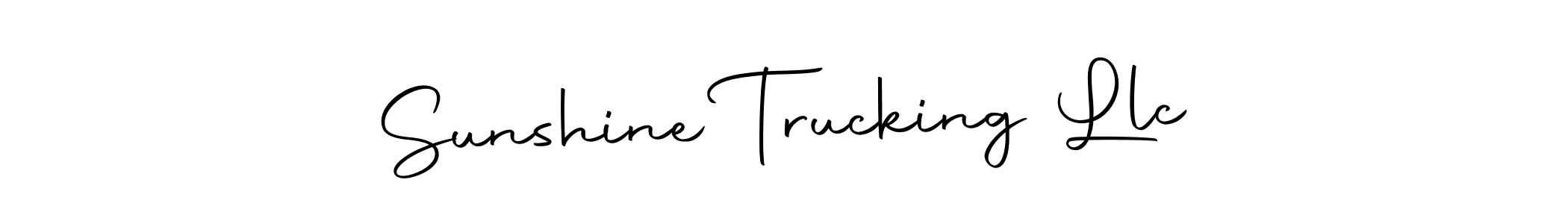 Use a signature maker to create a handwritten signature online. With this signature software, you can design (Autography-DOLnW) your own signature for name Sunshine Trucking Llc. Sunshine Trucking Llc signature style 10 images and pictures png