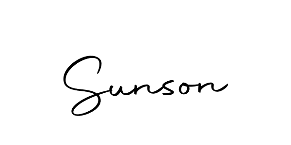 Use a signature maker to create a handwritten signature online. With this signature software, you can design (Autography-DOLnW) your own signature for name Sunson. Sunson signature style 10 images and pictures png