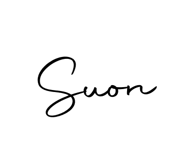 Design your own signature with our free online signature maker. With this signature software, you can create a handwritten (Autography-DOLnW) signature for name Suon. Suon signature style 10 images and pictures png