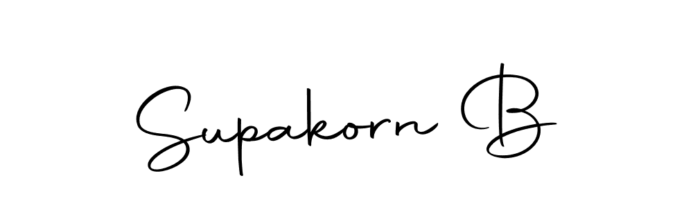 The best way (Autography-DOLnW) to make a short signature is to pick only two or three words in your name. The name Supakorn B include a total of six letters. For converting this name. Supakorn B signature style 10 images and pictures png