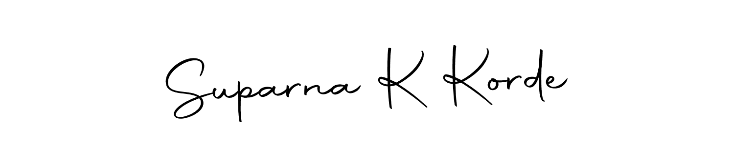 You should practise on your own different ways (Autography-DOLnW) to write your name (Suparna K Korde) in signature. don't let someone else do it for you. Suparna K Korde signature style 10 images and pictures png