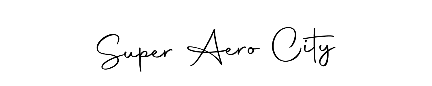 How to make Super Aero City name signature. Use Autography-DOLnW style for creating short signs online. This is the latest handwritten sign. Super Aero City signature style 10 images and pictures png