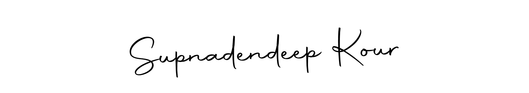 Create a beautiful signature design for name Supnadendeep Kour. With this signature (Autography-DOLnW) fonts, you can make a handwritten signature for free. Supnadendeep Kour signature style 10 images and pictures png