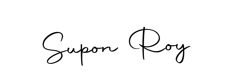 Use a signature maker to create a handwritten signature online. With this signature software, you can design (Autography-DOLnW) your own signature for name Supon Roy. Supon Roy signature style 10 images and pictures png