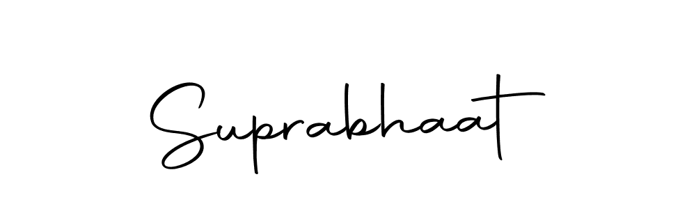 You should practise on your own different ways (Autography-DOLnW) to write your name (Suprabhaat) in signature. don't let someone else do it for you. Suprabhaat signature style 10 images and pictures png