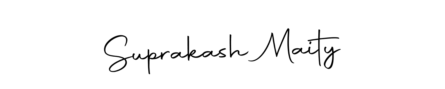 How to make Suprakash Maity name signature. Use Autography-DOLnW style for creating short signs online. This is the latest handwritten sign. Suprakash Maity signature style 10 images and pictures png