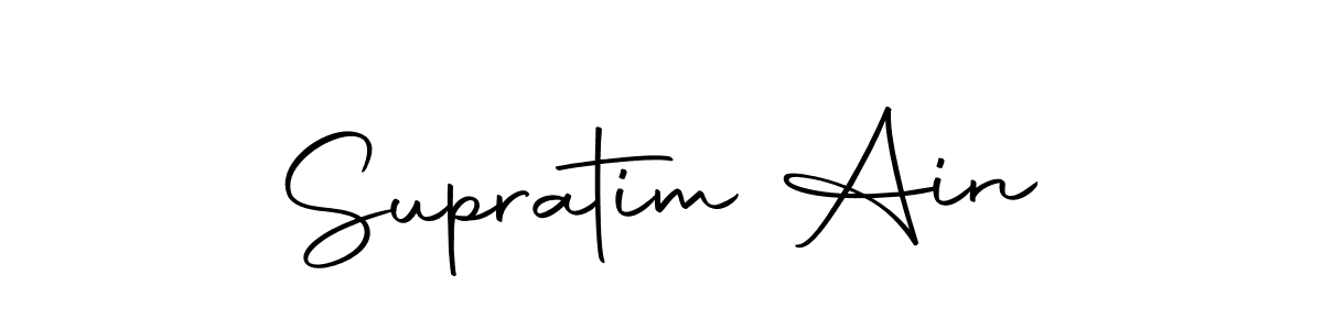 The best way (Autography-DOLnW) to make a short signature is to pick only two or three words in your name. The name Supratim Ain include a total of six letters. For converting this name. Supratim Ain signature style 10 images and pictures png