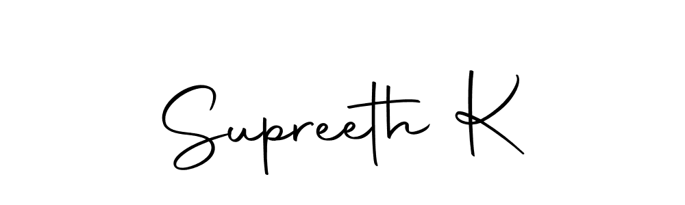 Supreeth K stylish signature style. Best Handwritten Sign (Autography-DOLnW) for my name. Handwritten Signature Collection Ideas for my name Supreeth K. Supreeth K signature style 10 images and pictures png