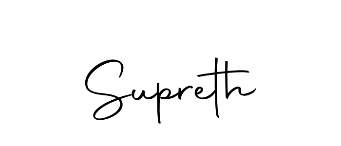 Create a beautiful signature design for name Supreth. With this signature (Autography-DOLnW) fonts, you can make a handwritten signature for free. Supreth signature style 10 images and pictures png
