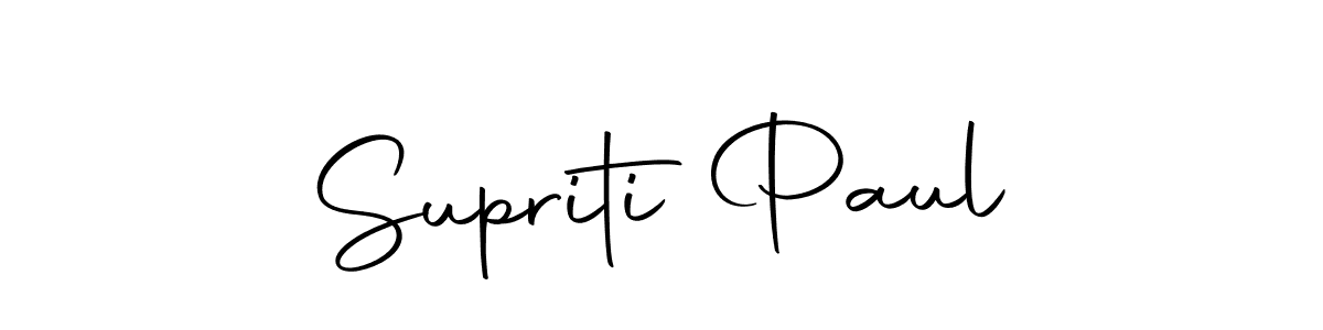 The best way (Autography-DOLnW) to make a short signature is to pick only two or three words in your name. The name Supriti Paul include a total of six letters. For converting this name. Supriti Paul signature style 10 images and pictures png