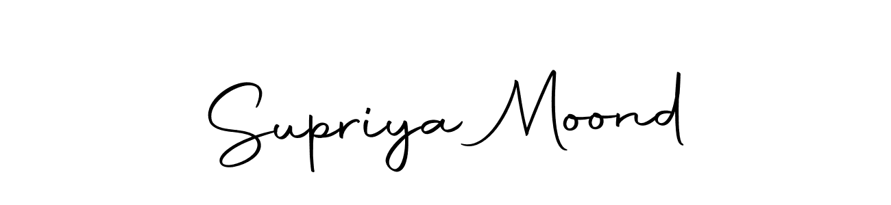 How to make Supriya Moond name signature. Use Autography-DOLnW style for creating short signs online. This is the latest handwritten sign. Supriya Moond signature style 10 images and pictures png