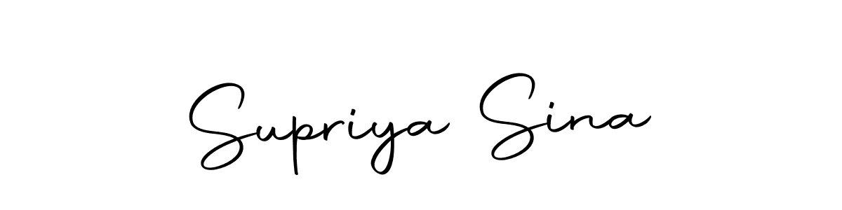 Design your own signature with our free online signature maker. With this signature software, you can create a handwritten (Autography-DOLnW) signature for name Supriya Sina. Supriya Sina signature style 10 images and pictures png