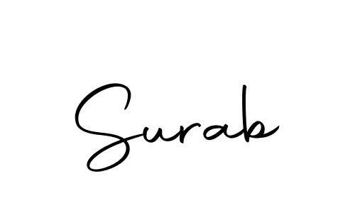 Design your own signature with our free online signature maker. With this signature software, you can create a handwritten (Autography-DOLnW) signature for name Surab. Surab signature style 10 images and pictures png