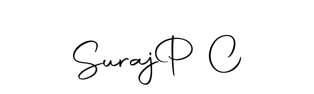 How to make Suraj  P C name signature. Use Autography-DOLnW style for creating short signs online. This is the latest handwritten sign. Suraj  P C signature style 10 images and pictures png