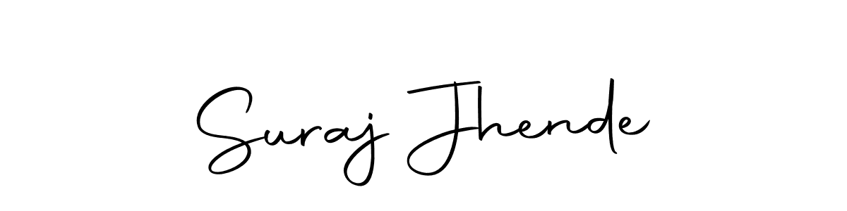 You should practise on your own different ways (Autography-DOLnW) to write your name (Suraj Jhende) in signature. don't let someone else do it for you. Suraj Jhende signature style 10 images and pictures png