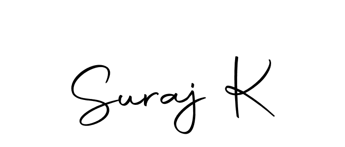 How to make Suraj K name signature. Use Autography-DOLnW style for creating short signs online. This is the latest handwritten sign. Suraj K signature style 10 images and pictures png