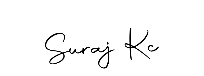 How to make Suraj Kc name signature. Use Autography-DOLnW style for creating short signs online. This is the latest handwritten sign. Suraj Kc signature style 10 images and pictures png