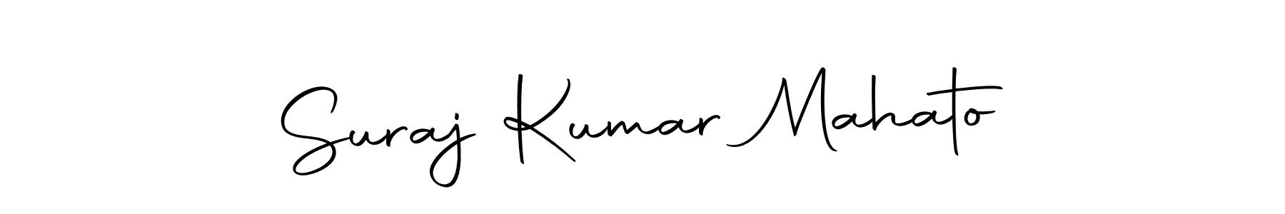 How to make Suraj Kumar Mahato name signature. Use Autography-DOLnW style for creating short signs online. This is the latest handwritten sign. Suraj Kumar Mahato signature style 10 images and pictures png