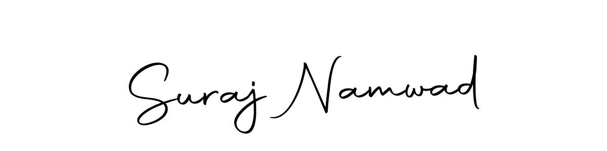 Use a signature maker to create a handwritten signature online. With this signature software, you can design (Autography-DOLnW) your own signature for name Suraj Namwad. Suraj Namwad signature style 10 images and pictures png