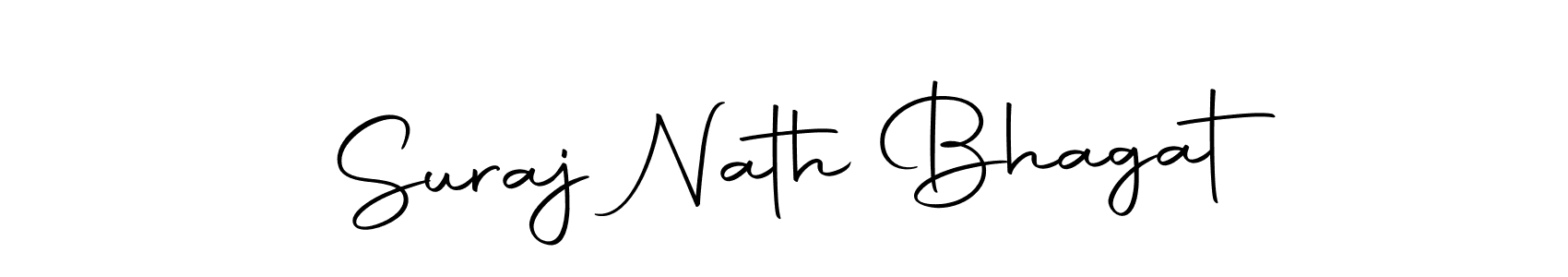 How to make Suraj Nath Bhagat name signature. Use Autography-DOLnW style for creating short signs online. This is the latest handwritten sign. Suraj Nath Bhagat signature style 10 images and pictures png