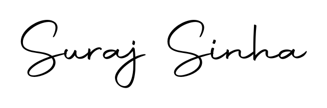 Discover how Suraj Sinha looks in an executive cursive font (Autography-DOLnW). Perfect for legal documents, invoices, and certificates. Suraj Sinha signature style 10 images and pictures png