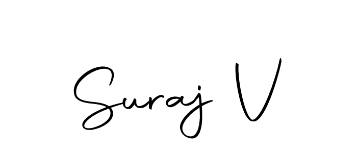 Use a signature maker to create a handwritten signature online. With this signature software, you can design (Autography-DOLnW) your own signature for name Suraj V. Suraj V signature style 10 images and pictures png