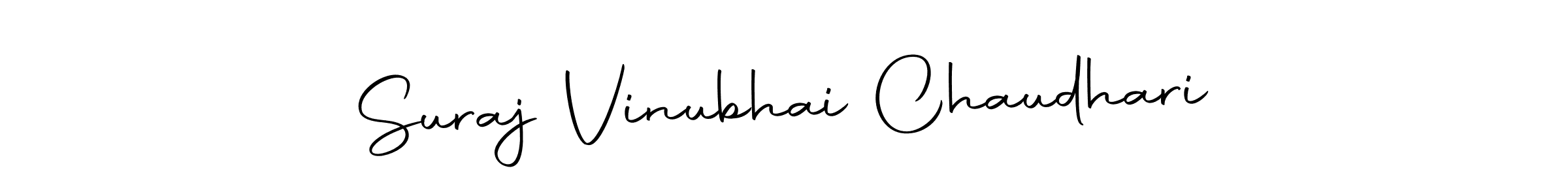 How to make Suraj Vinubhai Chaudhari name signature. Use Autography-DOLnW style for creating short signs online. This is the latest handwritten sign. Suraj Vinubhai Chaudhari signature style 10 images and pictures png