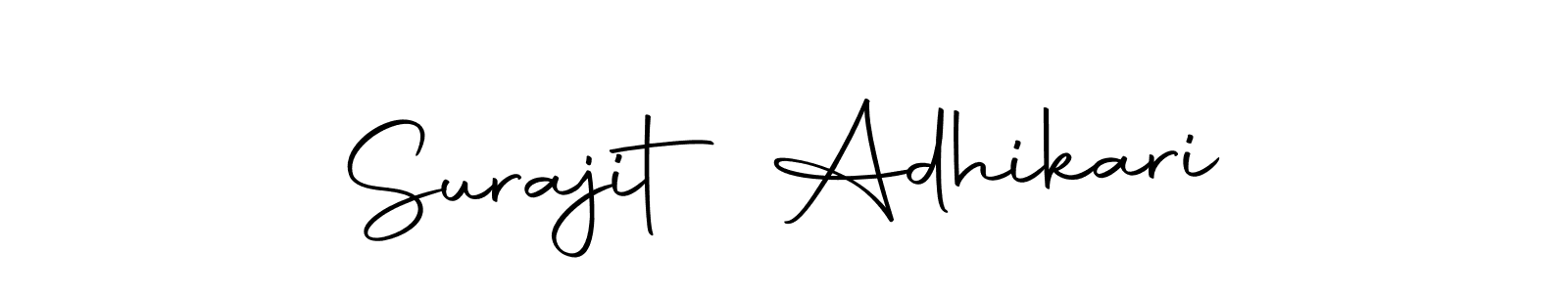 The best way (Autography-DOLnW) to make a short signature is to pick only two or three words in your name. The name Surajit Adhikari include a total of six letters. For converting this name. Surajit Adhikari signature style 10 images and pictures png