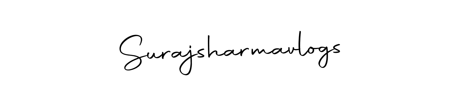 Use a signature maker to create a handwritten signature online. With this signature software, you can design (Autography-DOLnW) your own signature for name Surajsharmavlogs. Surajsharmavlogs signature style 10 images and pictures png