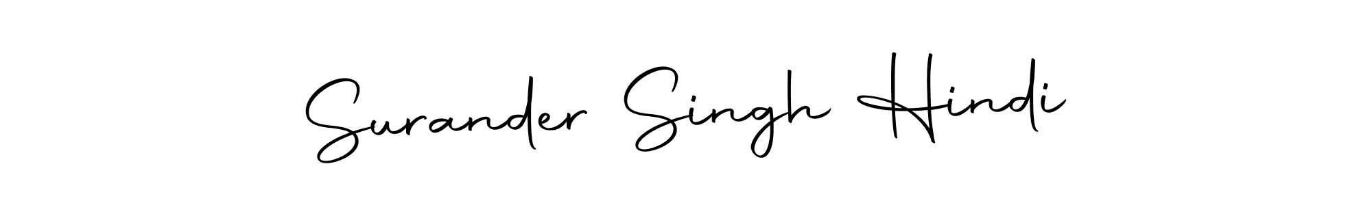 Use a signature maker to create a handwritten signature online. With this signature software, you can design (Autography-DOLnW) your own signature for name Surander Singh Hindi. Surander Singh Hindi signature style 10 images and pictures png