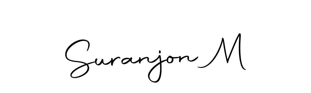 Create a beautiful signature design for name Suranjon M. With this signature (Autography-DOLnW) fonts, you can make a handwritten signature for free. Suranjon M signature style 10 images and pictures png