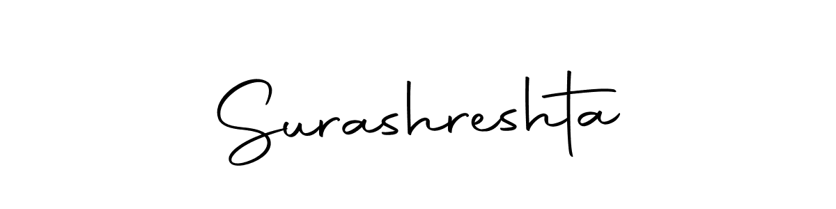 The best way (Autography-DOLnW) to make a short signature is to pick only two or three words in your name. The name Surashreshta include a total of six letters. For converting this name. Surashreshta signature style 10 images and pictures png