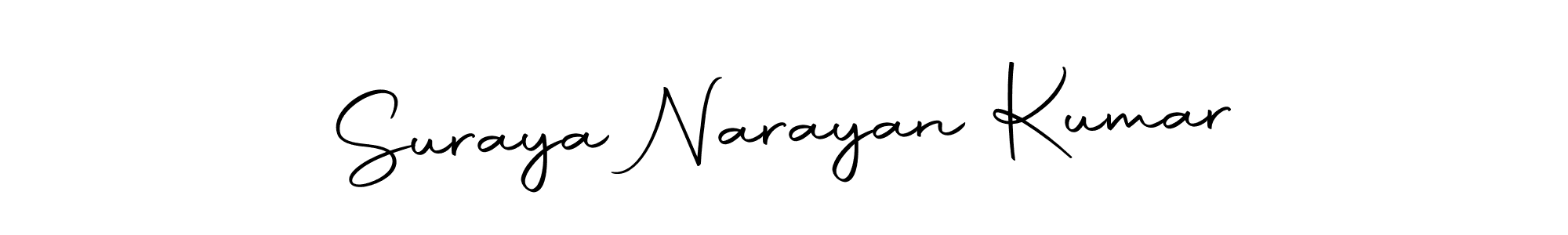 Make a beautiful signature design for name Suraya Narayan Kumar. Use this online signature maker to create a handwritten signature for free. Suraya Narayan Kumar signature style 10 images and pictures png