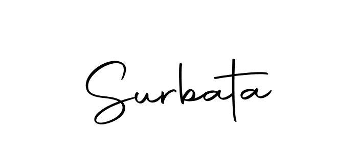 How to make Surbata name signature. Use Autography-DOLnW style for creating short signs online. This is the latest handwritten sign. Surbata signature style 10 images and pictures png