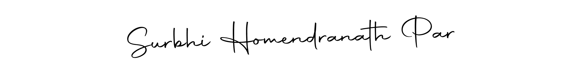 Create a beautiful signature design for name Surbhi Homendranath Par. With this signature (Autography-DOLnW) fonts, you can make a handwritten signature for free. Surbhi Homendranath Par signature style 10 images and pictures png