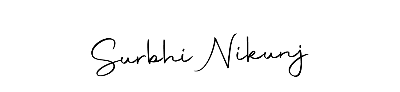 How to make Surbhi Nikunj name signature. Use Autography-DOLnW style for creating short signs online. This is the latest handwritten sign. Surbhi Nikunj signature style 10 images and pictures png