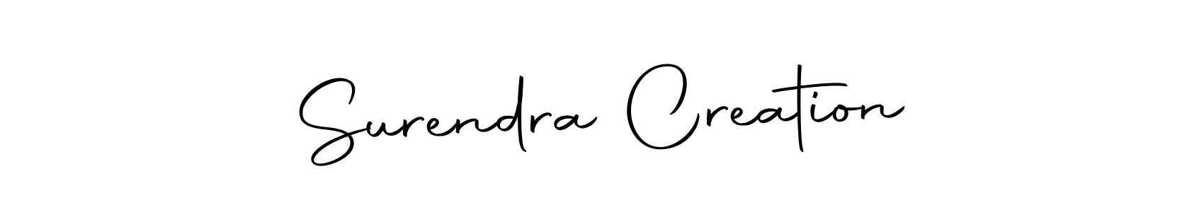 Use a signature maker to create a handwritten signature online. With this signature software, you can design (Autography-DOLnW) your own signature for name Surendra Creation. Surendra Creation signature style 10 images and pictures png