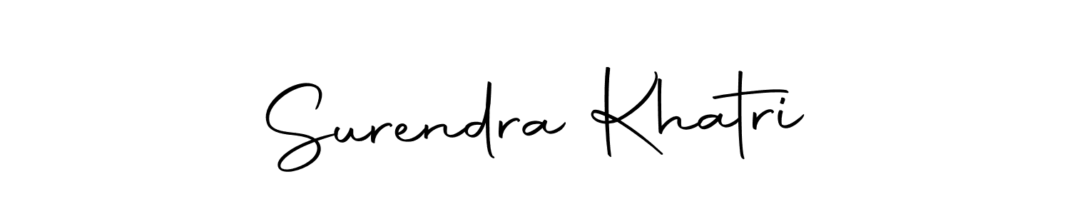 How to make Surendra Khatri name signature. Use Autography-DOLnW style for creating short signs online. This is the latest handwritten sign. Surendra Khatri signature style 10 images and pictures png