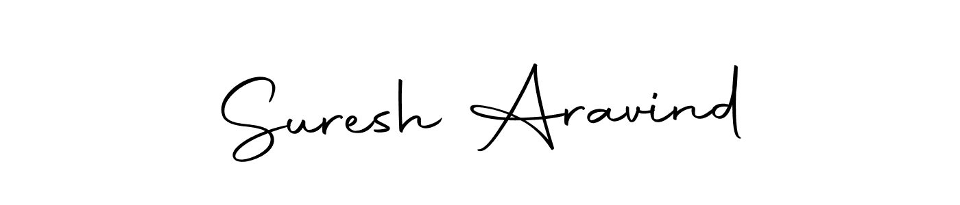 How to make Suresh Aravind name signature. Use Autography-DOLnW style for creating short signs online. This is the latest handwritten sign. Suresh Aravind signature style 10 images and pictures png