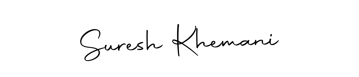 You should practise on your own different ways (Autography-DOLnW) to write your name (Suresh Khemani) in signature. don't let someone else do it for you. Suresh Khemani signature style 10 images and pictures png